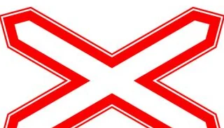1.3.а, 1.3.б «Төмөр замын гарам»-1.3.а тэмдэг нь нэг төмөр замтай, 1.3.б тэмдэг нь хоёр буюу түүнээс олон төмөр замтай огтлолцсон хаалтгүй гарам байгааг анхааруулна;