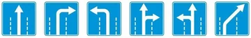 5.10.а, 5.10.б «Эгнээнээс явах хөдөлгөөний чиг»-хөдөлгөөний тухайн чиг дэх эгнээний тоог мэдээлж, эгнээ тус бүрээс тухайн уулзвараар нэвтрэх зөвшөөрсөн чигийг заана. Тэмдгийн зүүн гар тийш эргэхийг зөвшөөрсөн сум бүхий хамгийн зүүн гар талын захын эгнээнээс буцаж эргэхийг зөвшөөрнө;